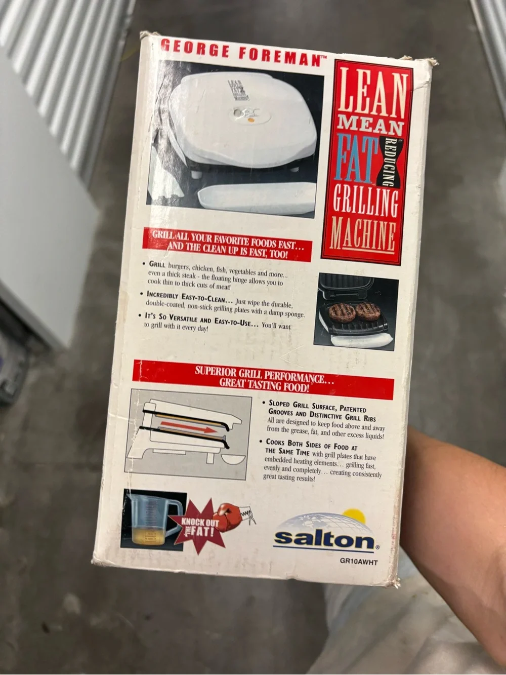 George Foreman Lean Mean Fat Grilling Machine GR10AWHT